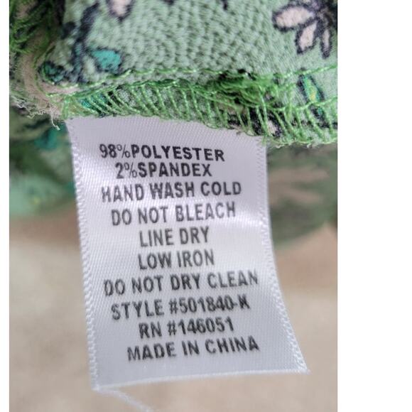 Monteau Los Angelous Womens Dress Large Midi 3/4 Sleeve Floral Boho Cottage Core - Picture 8 of 9